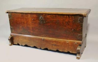 17th century Continental walnut cassone