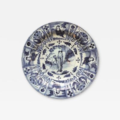 17th century Dutch Delftware Chinoiserie plate