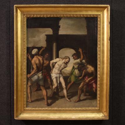 17th century Italian painting Flagellation of Christ