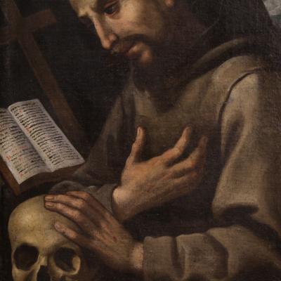 17th century Italian painting Saint Francis of Assisi