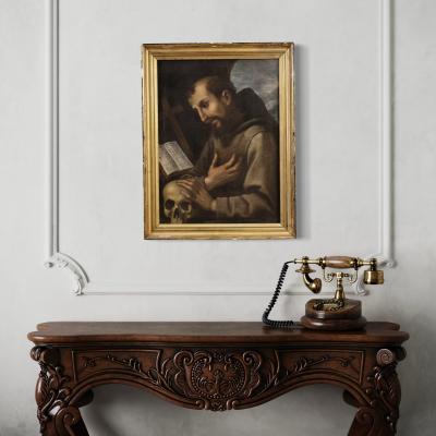 17th century Italian painting Saint Francis of Assisi