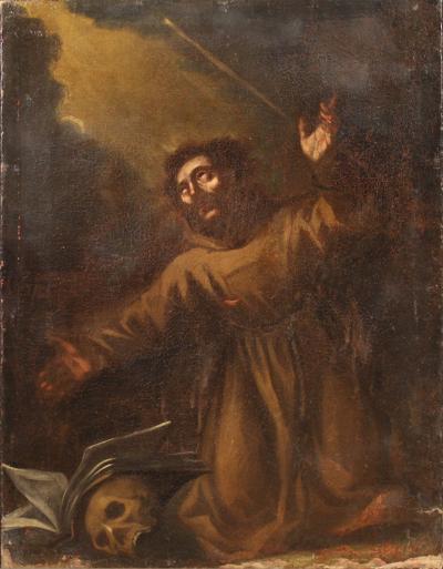 17th century religious painting Saint Francis of Assisi