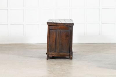 17thC English Carved Oak Mule Chest
