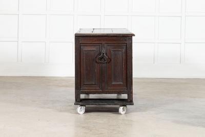 17thC English Panelled Oak Coffer