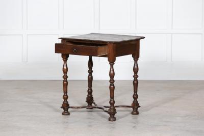 17thC William Mary Oak Fruitwood Lowboy Side Table
