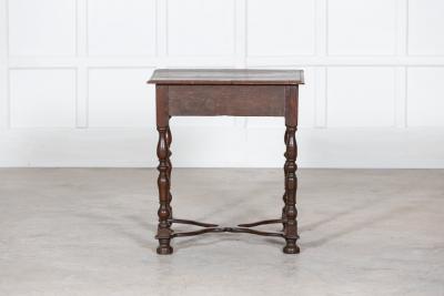 17thC William Mary Oak Fruitwood Lowboy Side Table