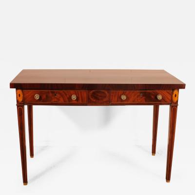 18 Century Desk In Mahogany And Marquetry georgian Period