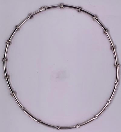 18 Karat White Gold Necklace with 1 Karat Diamonds 16 19 Grams Total Weight