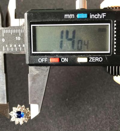 18 Karat White Gold Sapphire and Diamond Cluster Earrings