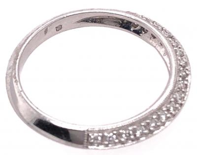 18 Karat White Gold and Diamond Band Bridal Ring 0 13 Total Diamond Weight