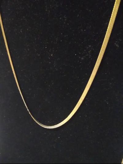 18 Sterling Silver Serpentine Davengraft Italy Necklace