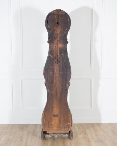 1822 Swedish Folk Art Tall Case Clock with Original Paint