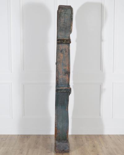 1822 Swedish Folk Art Tall Case Clock with Original Paint