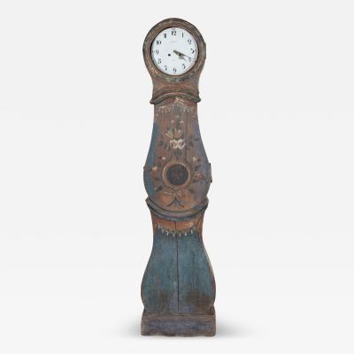 1822 Swedish Folk Art Tall Case Clock with Original Paint