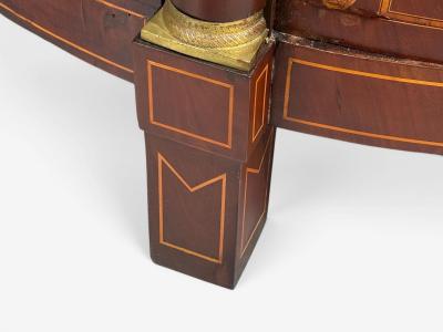 1830s English Neoclassical Demi Lune Cabinets Bronze Satinwood Inlay