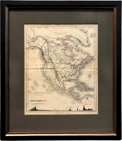 1846 North America Map Engraved by I Dower