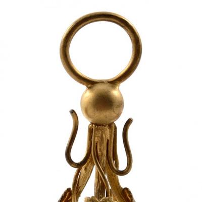 1860 Antique French Kiln Fired Blue Enamel Jewelry Holder