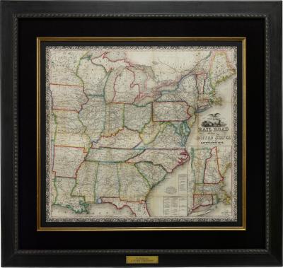 1866 Ensign Bridgmans Rail Road Map of the United States 