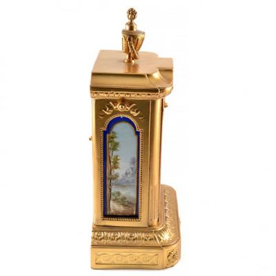 1870s Antique French Sevres Porcelain Ormolu Clock