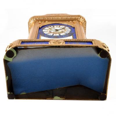 1870s Antique French Sevres Porcelain Ormolu Clock