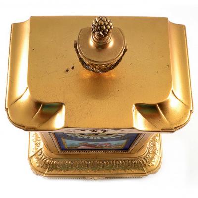 1870s Antique French Sevres Porcelain Ormolu Clock