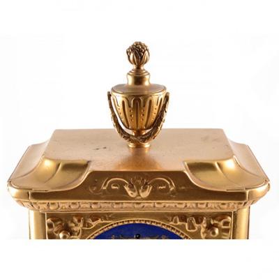 1870s Antique French Sevres Porcelain Ormolu Clock