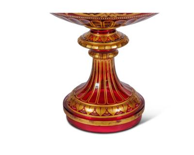 1876 Centennial Exhibition J L Lobmeyr Ormolu Mounted Ruby Glass Centerpiece