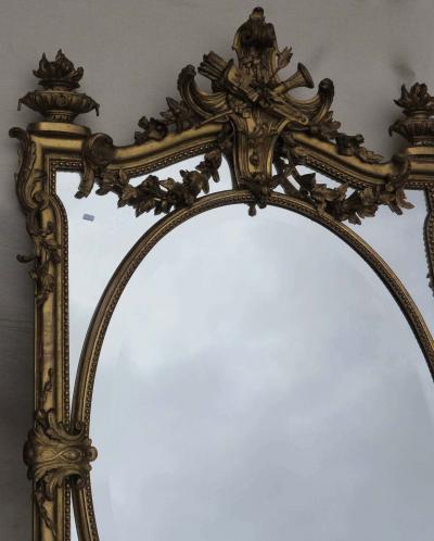1880 Mirror Parecloses Gilded with Fire Urns