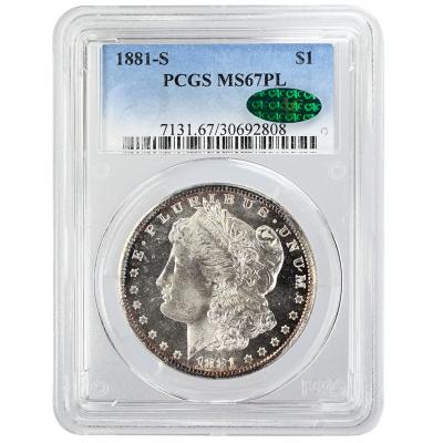 1881 S 1 Morgan Dollar PCGS MS67PL CAC