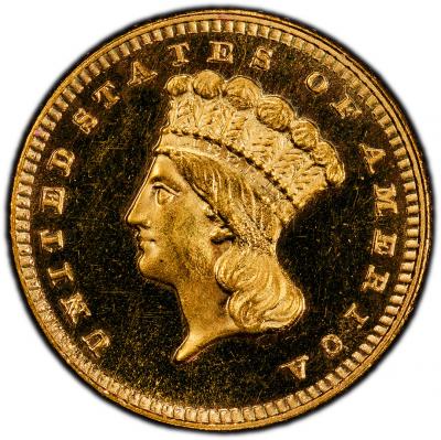 1886 G 1 Gold Dollar PCGS PR66DCAM CAC