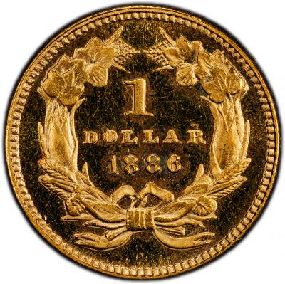 1886 G 1 Gold Dollar PCGS PR66DCAM CAC