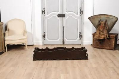 1890s French Oak Planter with Carved Gardening Themed Frieze