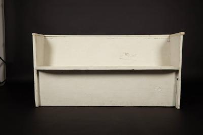 1890s White Washed Church Pew