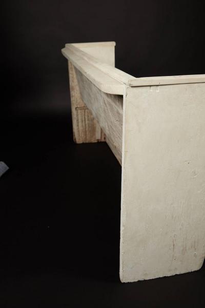 1890s White Washed Church Pew