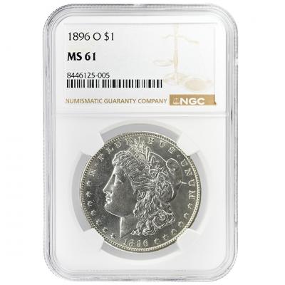 1896 O 1 Morgan Dollar NGC MS61