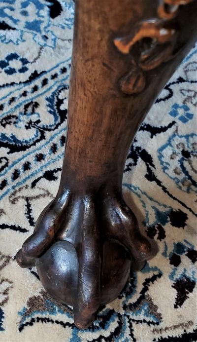 18C English Chippendale Shepherds Crook Armchair