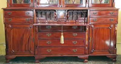18C Irish Georgian Secretary Bookcase