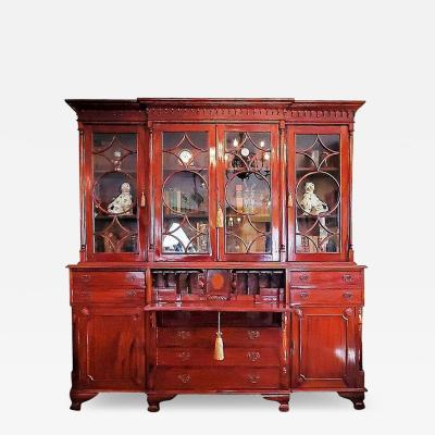 18C Irish Georgian Secretary Bookcase