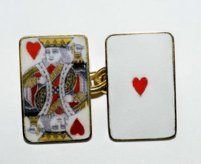 18K Gold Card Cufflinks