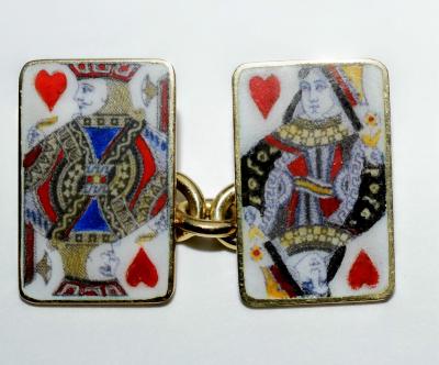 18K Gold Card Cufflinks