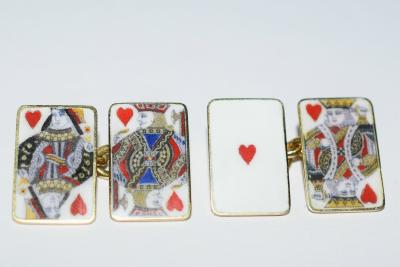 18K Gold Card Cufflinks