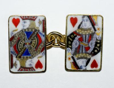 18K Gold Card Cufflinks