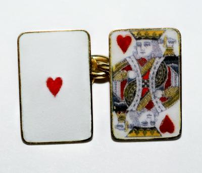 18K Gold Card Cufflinks