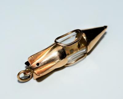 18K Space Rocket Charm Pendant Laika Space Dog