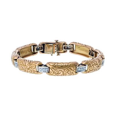 18K Two Tone 0 75cttw Vintage Two Tone Bracelet