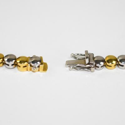 18K Two Tone Gold Diamond Necklace 2 45ct