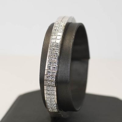 18K White Gold Diamond Bracelet 3 05TDW 45 8gr