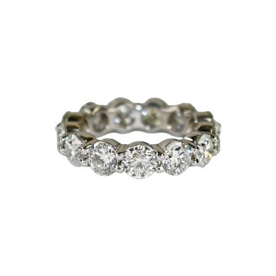 18K White Gold Diamond Eternity Ring 5 00ct