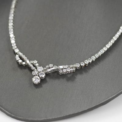 18K White Gold Diamond Necklace 8 81tdw 22g