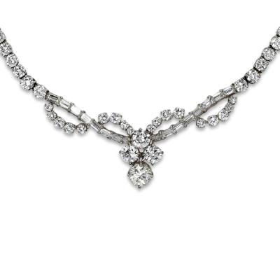 18K White Gold Diamond Necklace 8 81tdw 22g